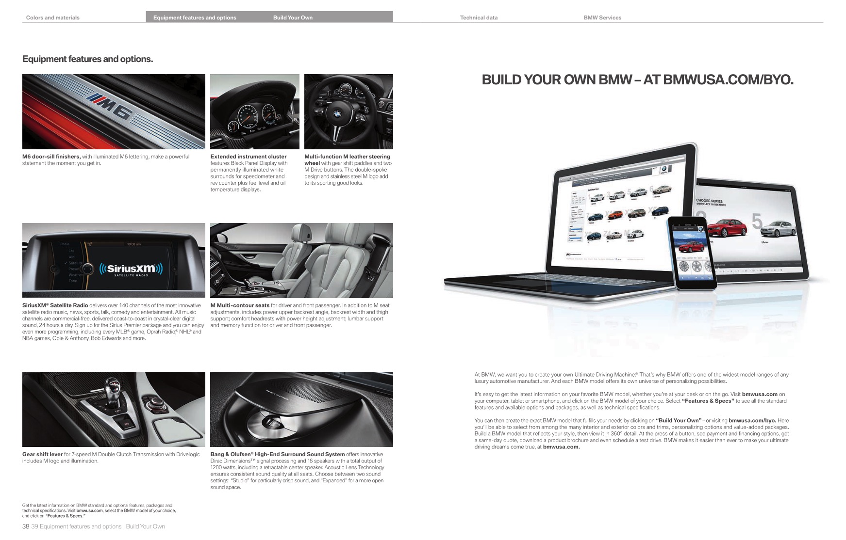 2014 BMW 6-Series M6 Brochure Page 4